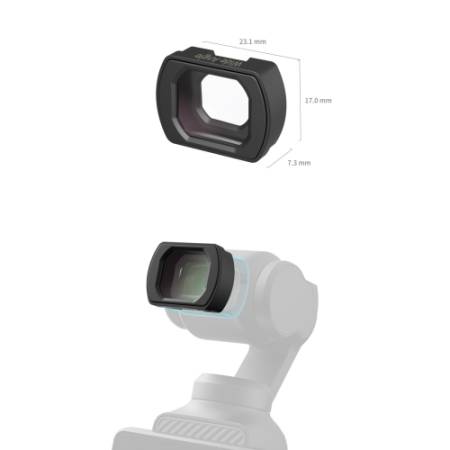 SmallRig 5650 - obiektyw szerokokątny do DJI Osmo Pocket 3 (112°, 0.72x) - wymiary i przykład użycia